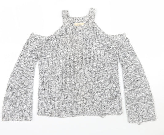 Womens UK Size XS Hollister Grey Pullover Jumper
