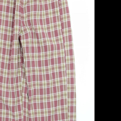 SheIn Womens Red Check  Trousers  Size S L27 in