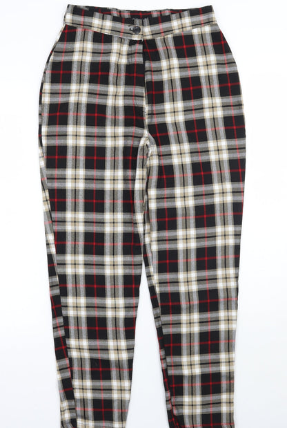 Nasty Gal Womens Blue Check  Trousers  Size 10 L27 in