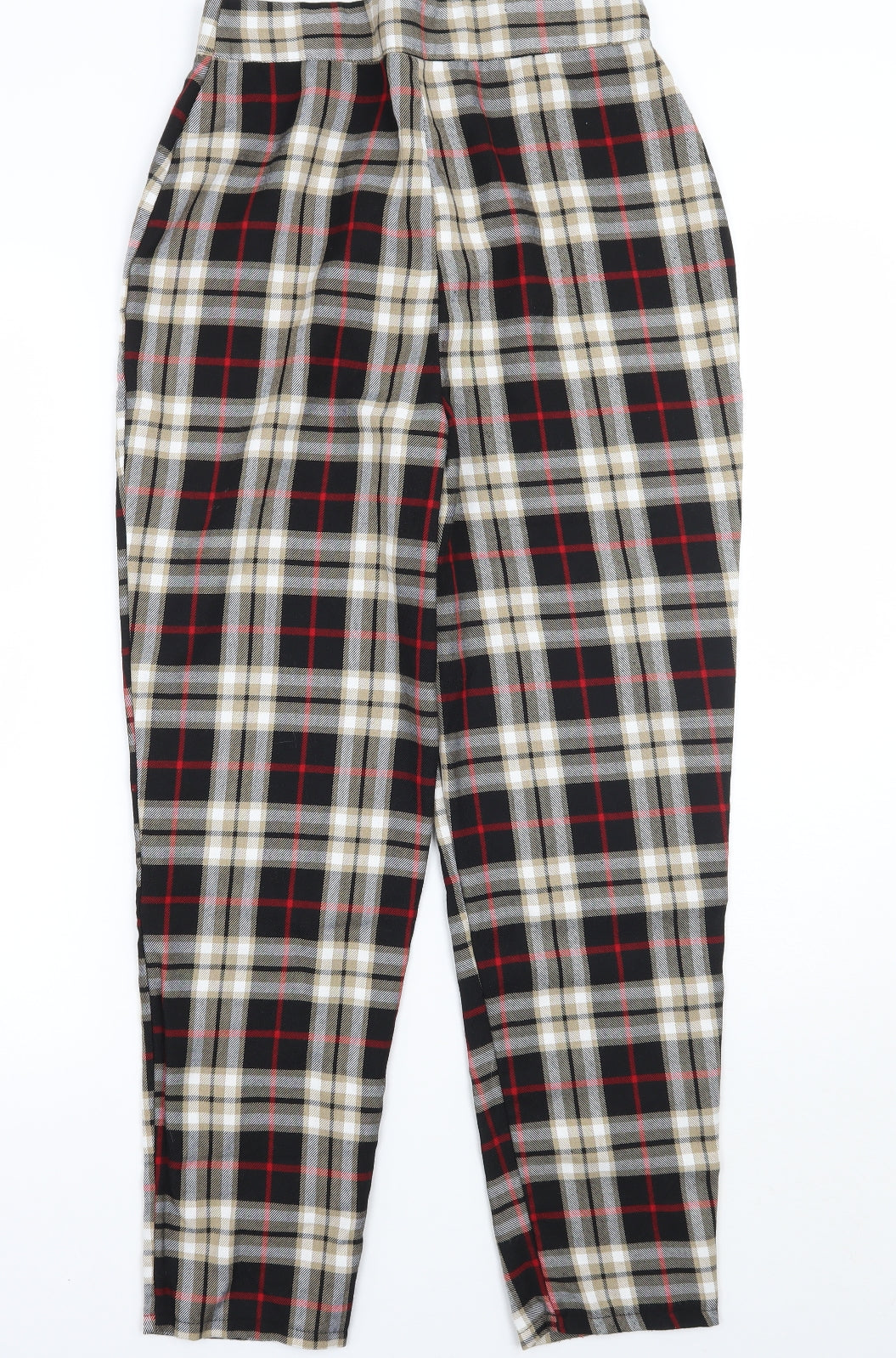 Nasty Gal Womens Blue Check  Trousers  Size 10 L27 in