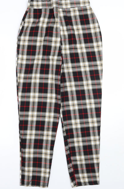 Nasty Gal Womens Blue Check  Trousers  Size 10 L27 in