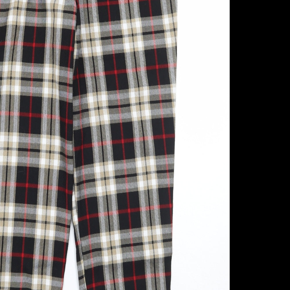 Nasty Gal Womens Blue Check  Trousers  Size 10 L27 in