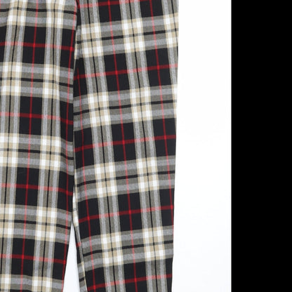 Nasty Gal Womens Blue Check  Trousers  Size 10 L27 in