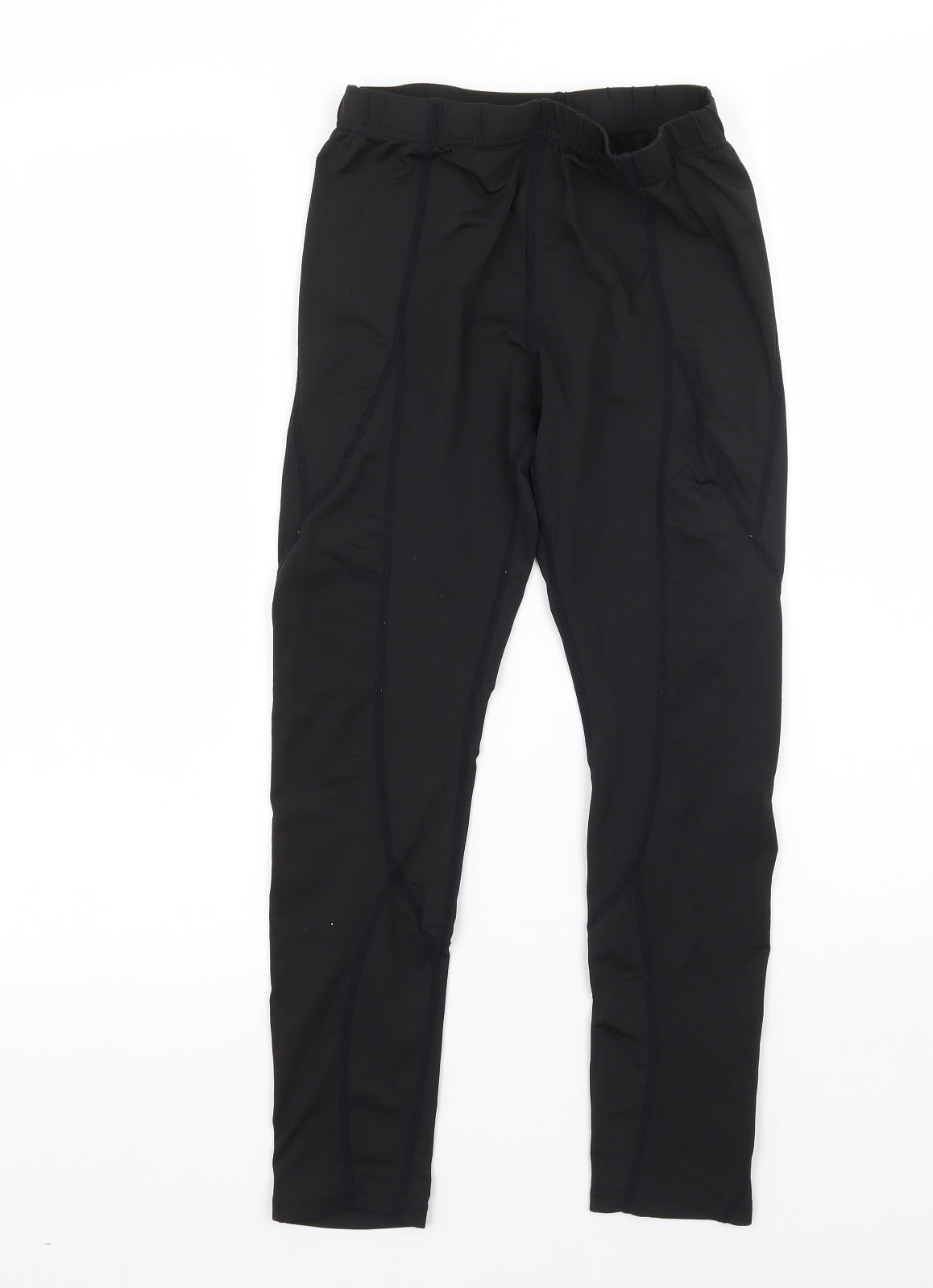 Womens UK Size 28 Preworn  Cropped Black Leggings