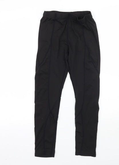 Womens UK Size 28 Preworn  Cropped Black Leggings
