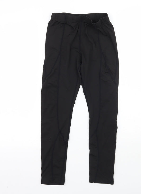 Womens UK Size 28 Preworn  Cropped Black Leggings