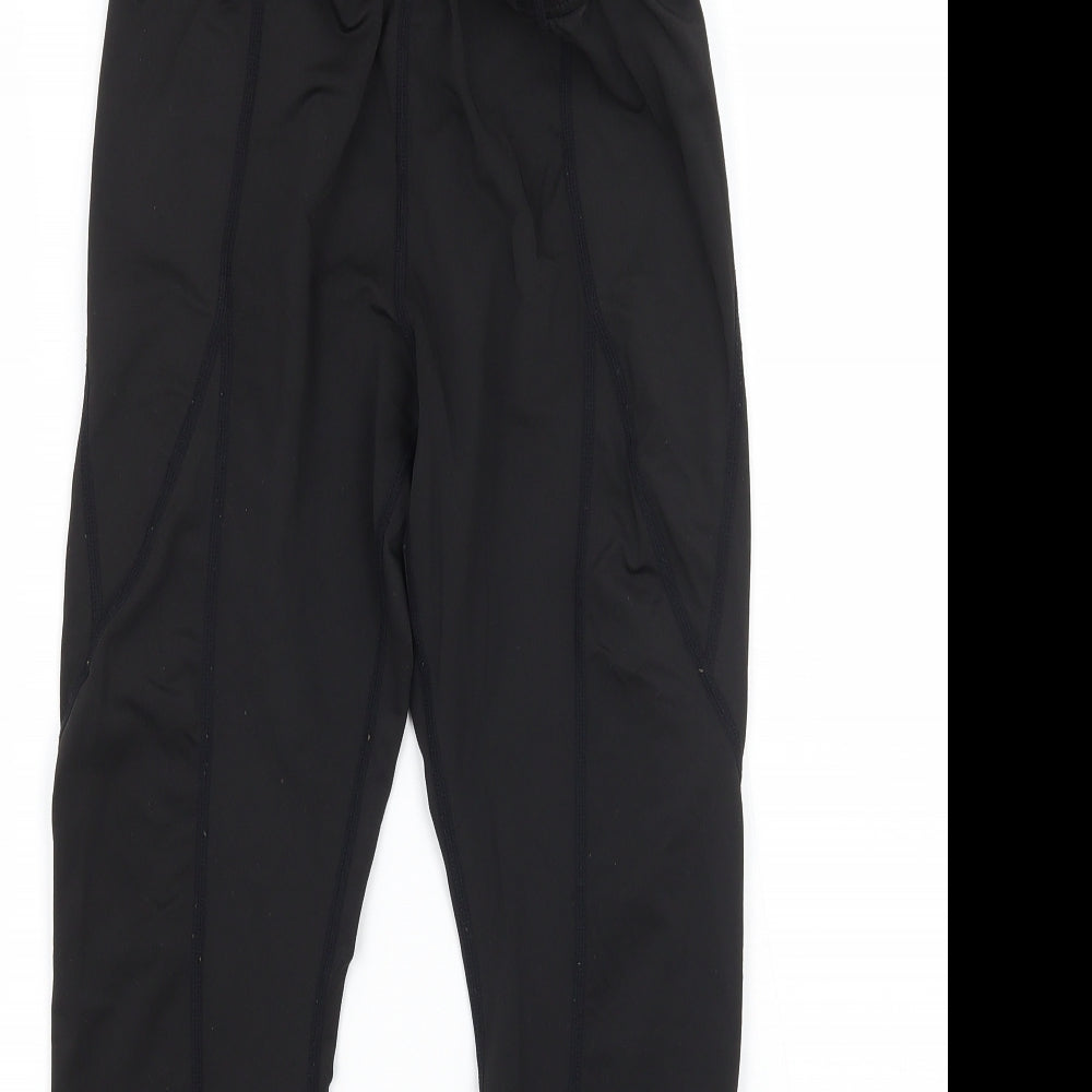 Womens UK Size 28 Preworn  Cropped Black Leggings