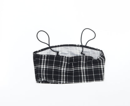 SheIn Girls Black Check  Cropped Tank Size 10-11 Years