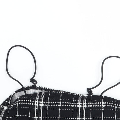 SheIn Girls Black Check  Cropped Tank Size 10-11 Years