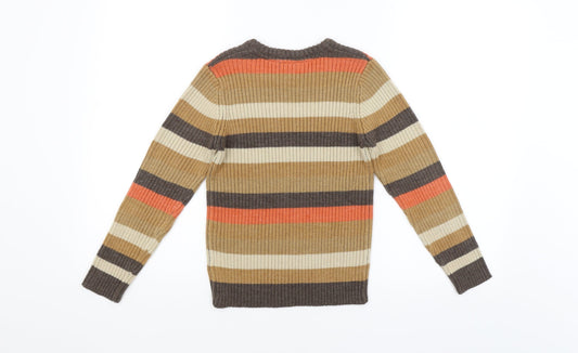 PEP&Co. Girls Multicoloured Striped  Pullover Jumper Size 7-8 Years