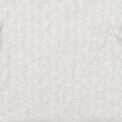 Autonomy Womens Grey Argyle/Diamond  Pullover Jumper Size S