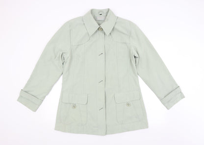 Womens UK Size 14 Katherine Hammond Green Overcoat
