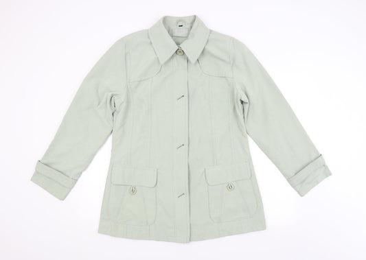 Womens UK Size 14 Katherine Hammond Green Overcoat