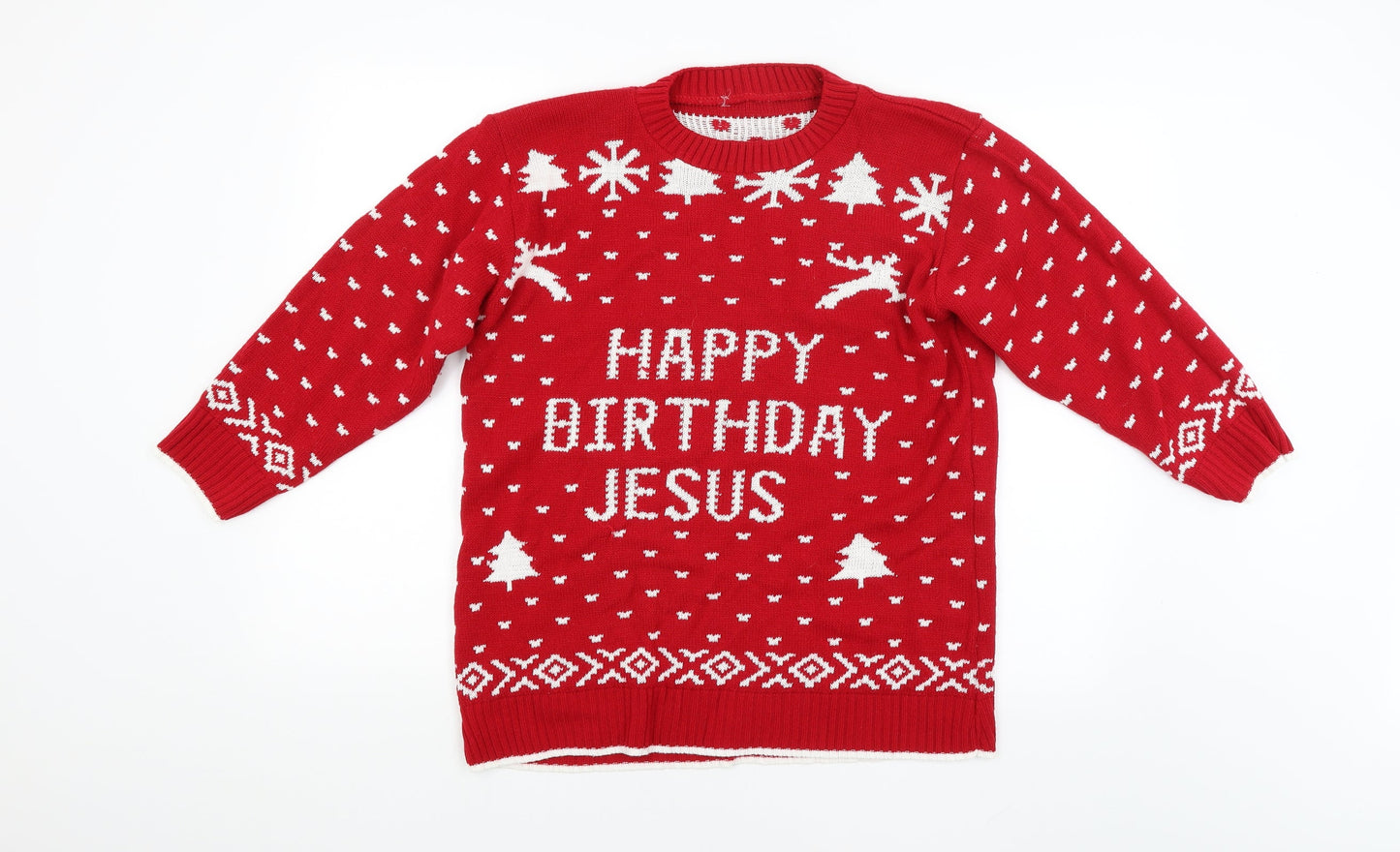 Womens UK Size  Preworn Red Pullover Jumper