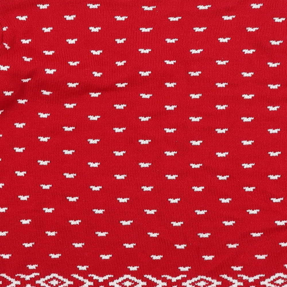 Womens UK Size  Preworn Red Pullover Jumper