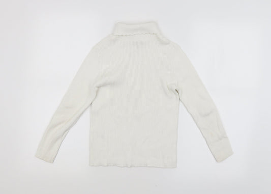 George Girls White   Pullover Jumper Size 7-8 Years