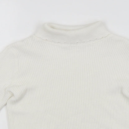 George Girls White   Pullover Jumper Size 7-8 Years