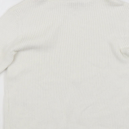 George Girls White   Pullover Jumper Size 7-8 Years