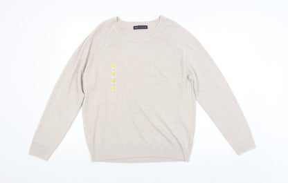 Womens UK Size 16 M&S Beige Pullover Jumper