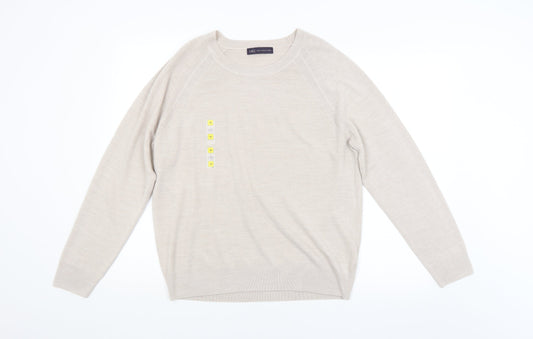 Womens UK Size 16 M&S Beige Pullover Jumper