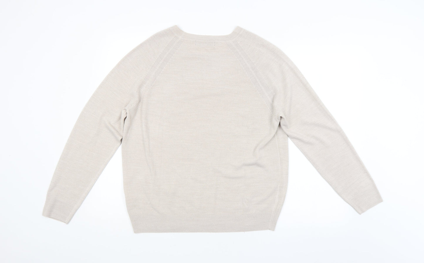 Womens UK Size 16 M&S Beige Pullover Jumper