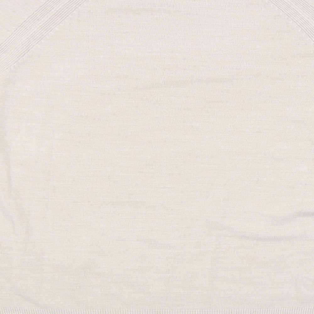 Womens UK Size 16 M&S Beige Pullover Jumper