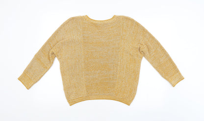 Womens UK Size 8 Topshop Orange Pullover Jumper