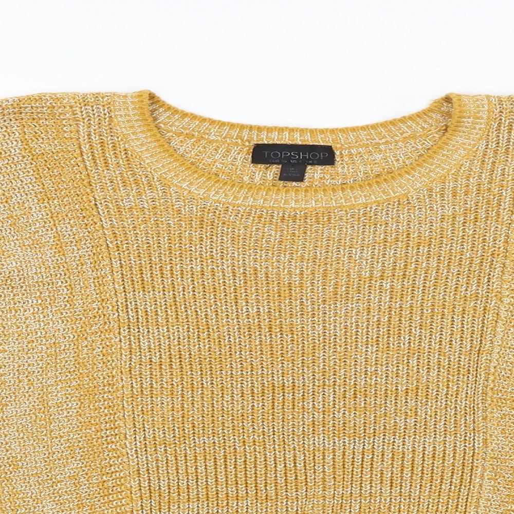 Womens UK Size 8 Topshop Orange Pullover Jumper