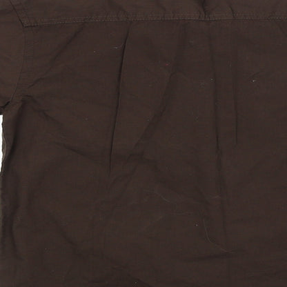 Blue Base Boys Brown   Basic Button-Up Size 6-7 Years