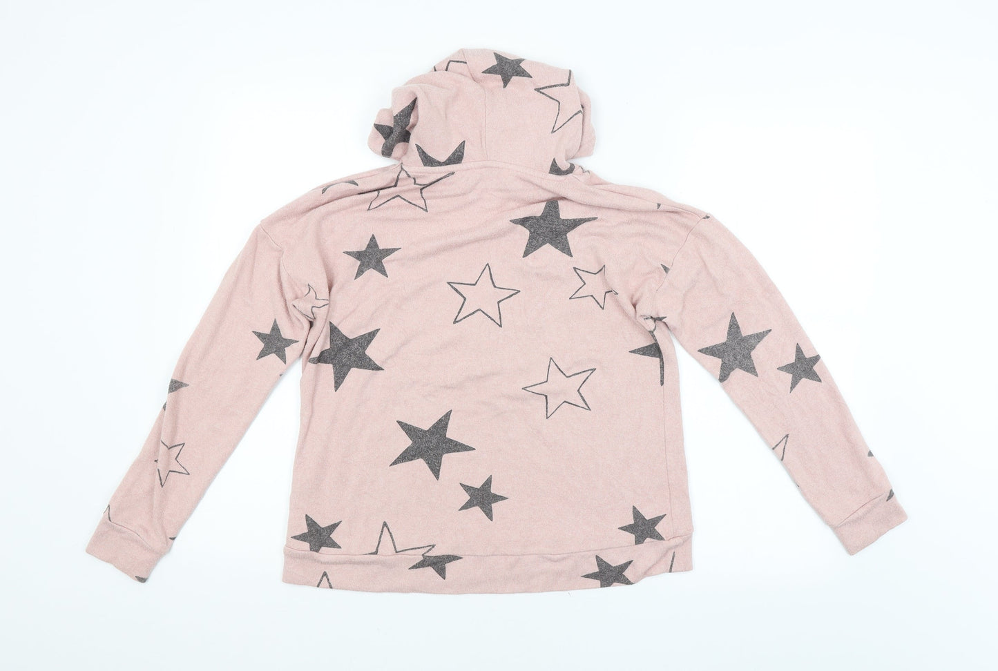 M&S Womens Pink Geometric  Pullover Hoodie Size 10