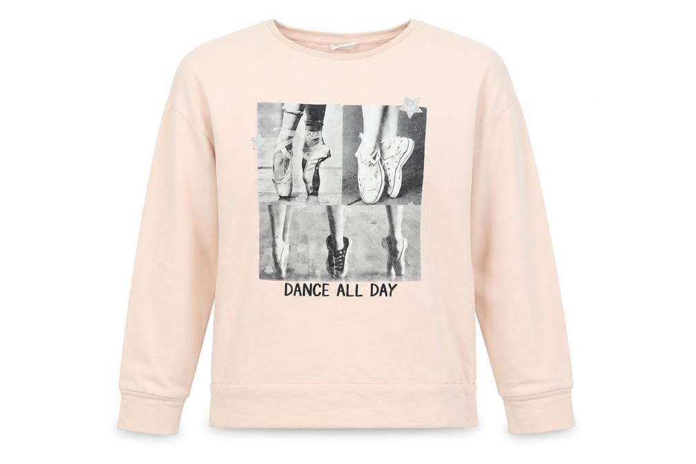 F&F Girls Pink   Pullover Sweatshirt Size 10-11 Years  - Dance All Day