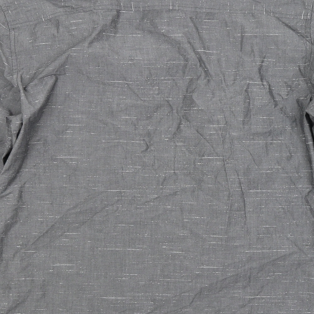 Mens UK Size M By Very Grey  Button-Up Long Sleeve Casual Shirt