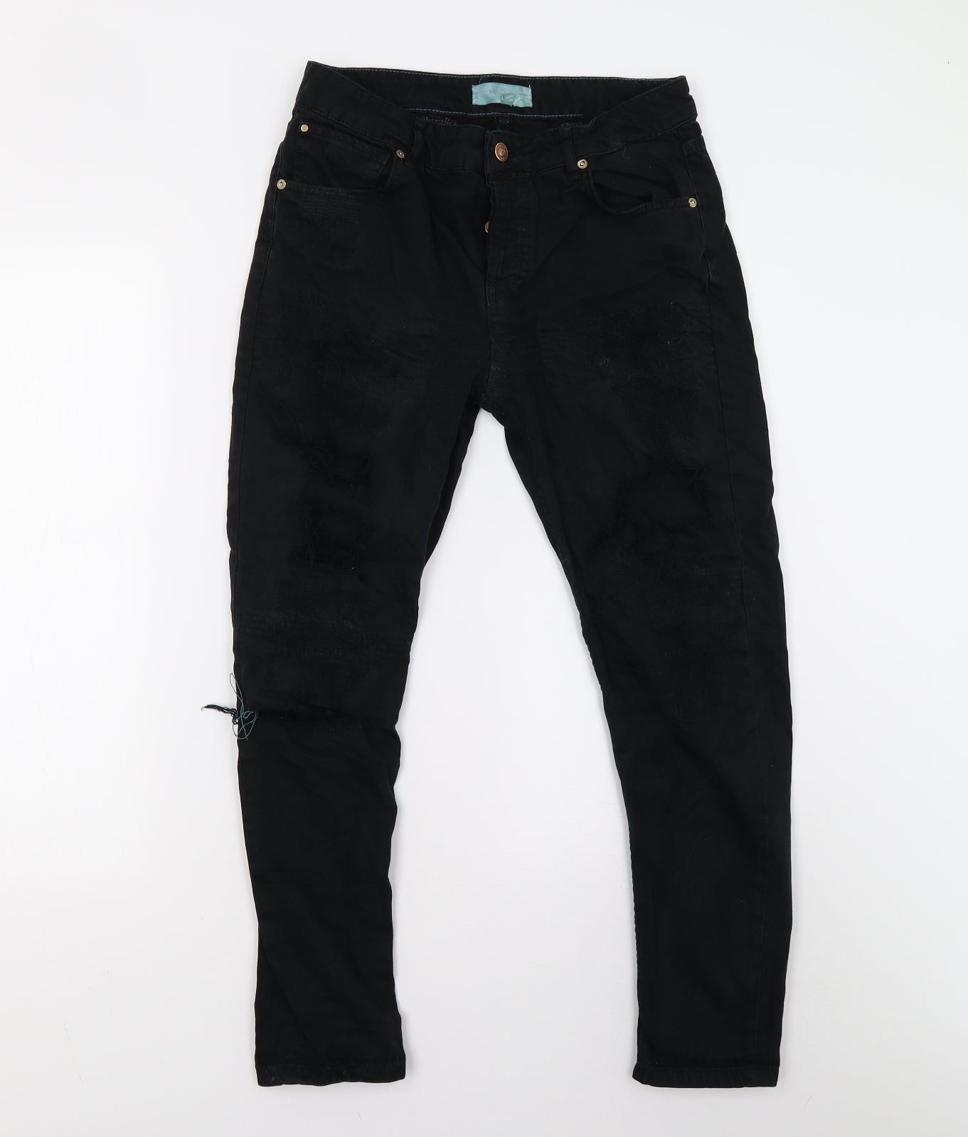 Mango Womens Black  Denim Skinny Jeans Size 10 L25 in