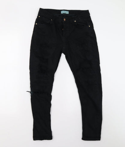 Mango Womens Black  Denim Skinny Jeans Size 10 L25 in