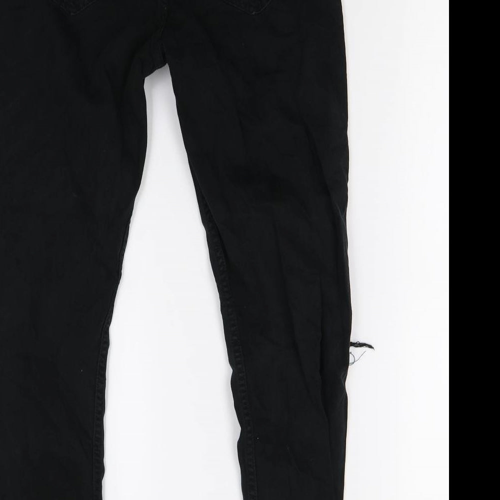 Mango Womens Black  Denim Skinny Jeans Size 10 L25 in
