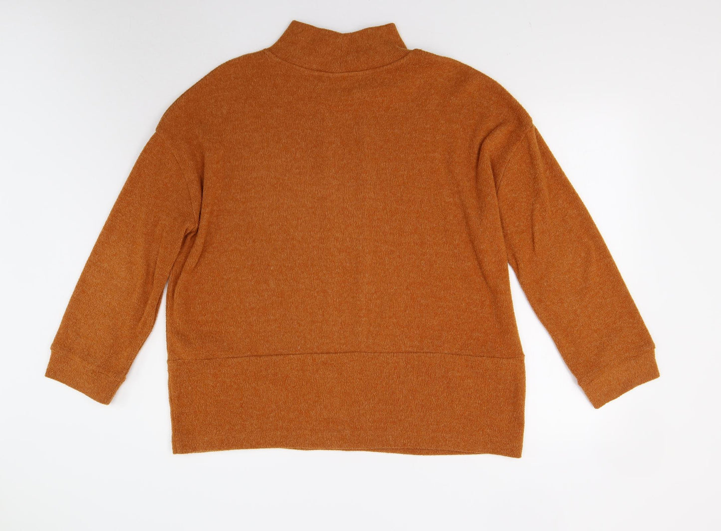 TU Womens Orange  Knit Pullover Jumper Size 14