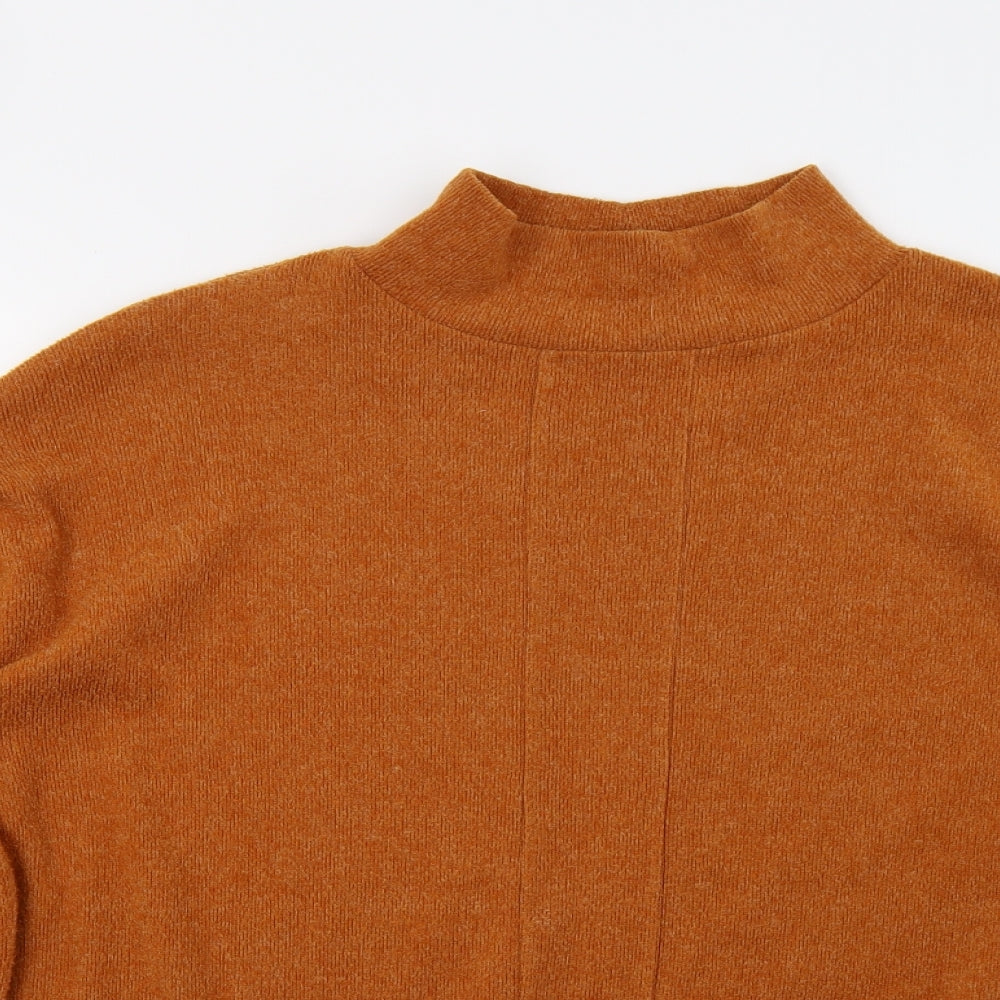 TU Womens Orange  Knit Pullover Jumper Size 14