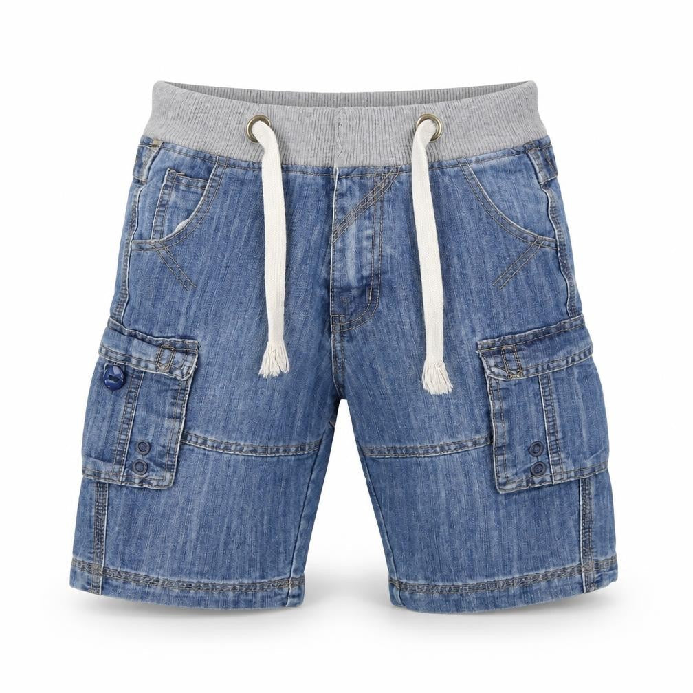 Fly Guy Womens Blue  Denim Cargo Shorts Size 26