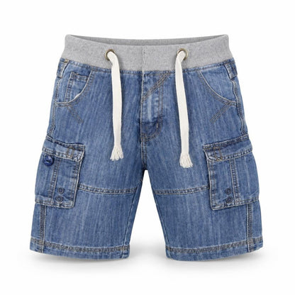 Fly Guy Womens Blue  Denim Cargo Shorts Size 26