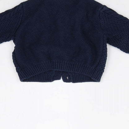 NEXT Baby Blue  Knit Cardigan Jumper   - 1 Month