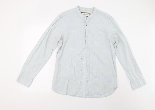 River Island Mens Blue Polka Dot   Button-Up Size M