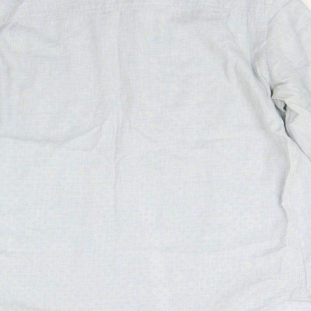 River Island Mens Blue Polka Dot   Button-Up Size M