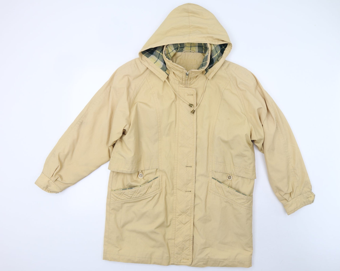 Womens UK Size 14 David Barry Yellow Overcoat