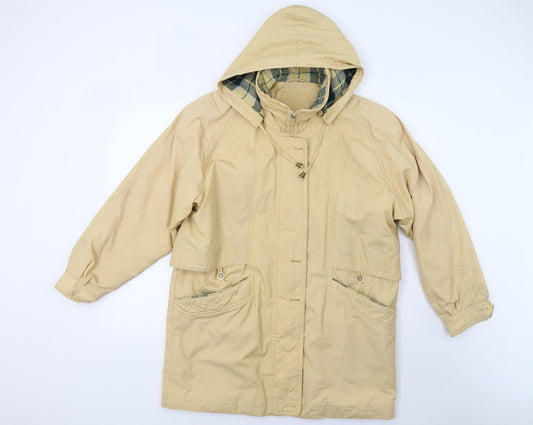 Womens UK Size 14 David Barry Yellow Overcoat