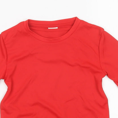 oxylane Boys Red   Basic T-Shirt Size 6 Years