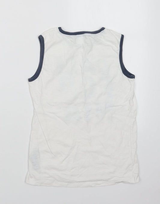 Cherokee Boys White   Basic Tank Size 8-9 Years