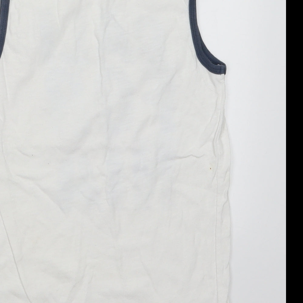 Cherokee Boys White   Basic Tank Size 8-9 Years