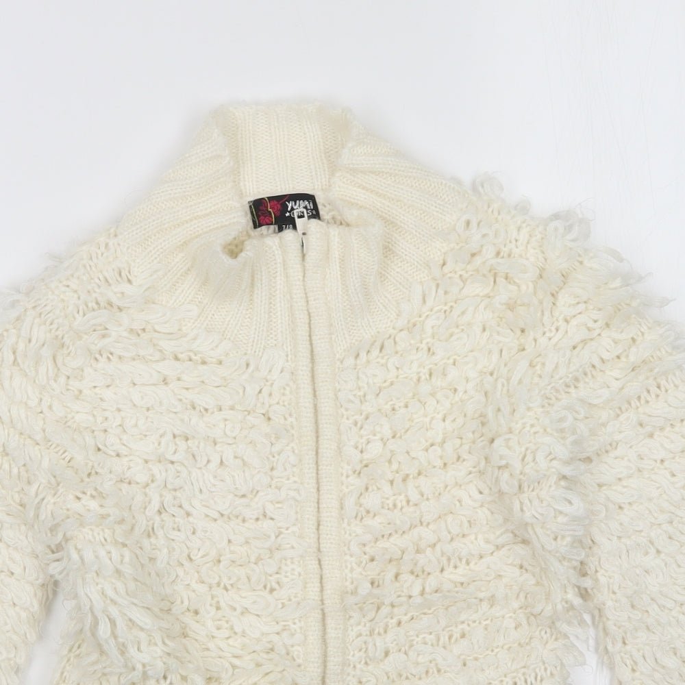 Yum Girl Girls Beige   Full Zip Jumper Size 7-8 Years