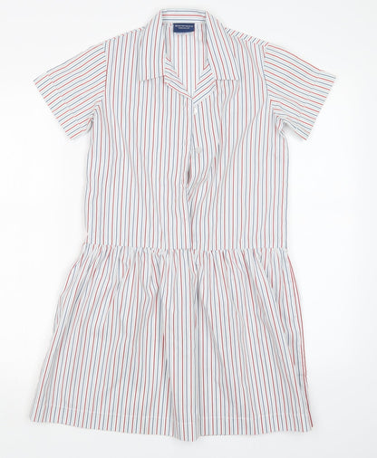 STEVENSONS Womens Multicoloured Striped  Shirt Dress  Size 4