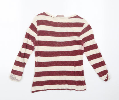 AWARE Womens Multicoloured Striped  Pullover Jumper Size S